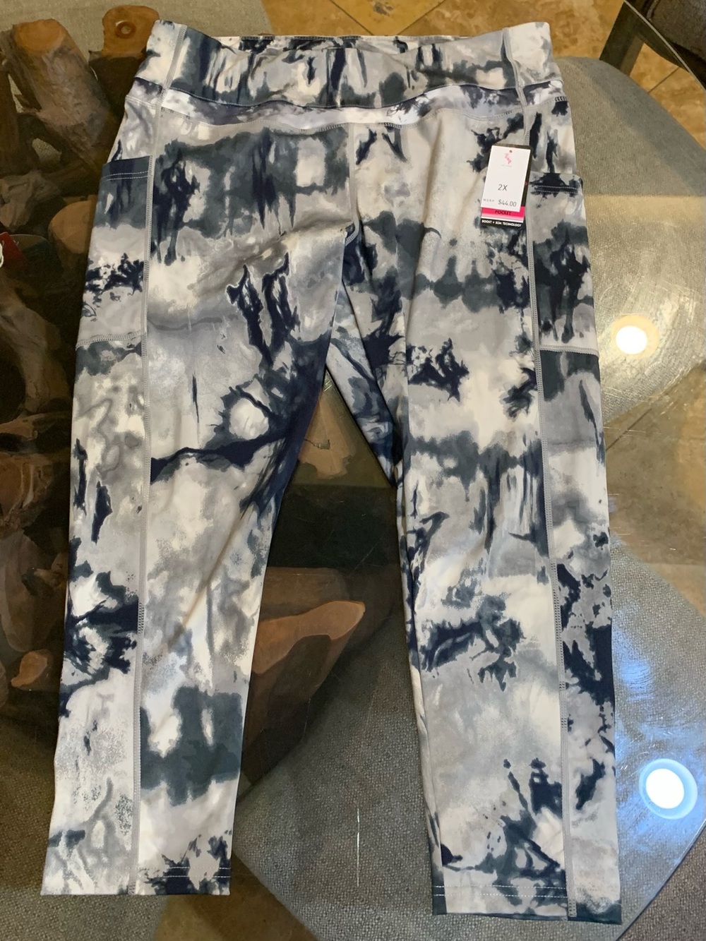 Women's Tie-Dye Performance Joggers in Navy & Gray tie-dye